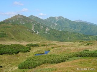 Widok z Muntele Cailor m.in. na wietnie widoczny std Vf. Puzdrelor