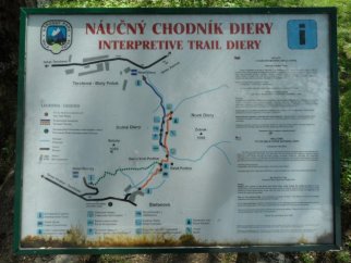 Tablica informacyjna przy wejściu do Dolnych dierów