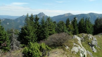 Baraniarky - widok na Mal Rozsutec, Vek Rozsutec i Stoh