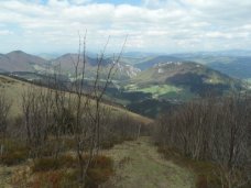 Widok na masywy Sokolie i Boboty z zejcia na Stohov sedlo