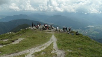 Widok z Chleba na poudnie, w stron Wagu i Wielkiej Fatry