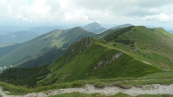 Widok z Chleba na wschodni cz gwnej grani Maej Fatry Krywaskiej