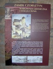 Jedna z tablic informacyjnych na zamku w Czorsztynie