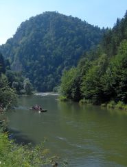 Widok na przepraw tratw przez Dunajec i Sokolic