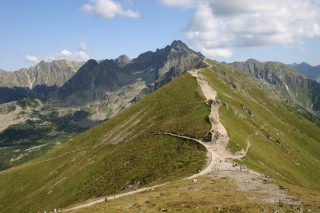 Widok z Kasprowego Wierchu na Tatry Wysokie