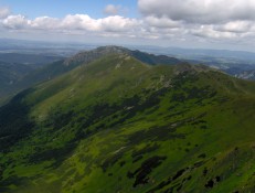 Widok na pnoc z zejcia ze Starorobociaskiego Wierchu na Liliowy Karb