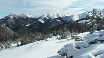 Uroczo wygldajce w zimowej scenerii polskie Tatry Zachodnie