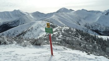 Widok z Grzesia na gwn gra polskich Tatr Zachodnich