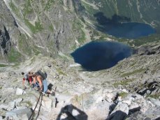 Ubezpieczone acuchami podejcie na Rysy (3)