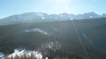 Widok na Tatry Wysokie i Polan pod Kopiecem z Wielkiego Kopieca