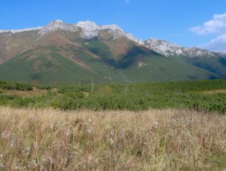 Widok na Tatry Bielskie z Doliny Kiemarskiej