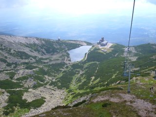 Widok z omnickiej Przeczy na omnicki Staw