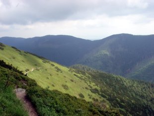 Podejcie na Zabratow Przecz od Doliny atanej