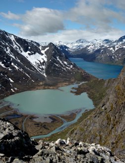 Widok z Knutshøi na masyw Jotunheimen