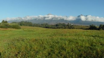 Widok z Nowej Lenej (Nov Lesn) na sowackie Tatry Wysokie