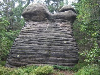 Jedna z fantazyjnych form skalnych na trasie — "Wielbd"