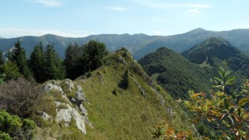 Baraniarky - widok na gwn gra Maej Fatry Krywaskiej, przed ni natomiast szczyt Kraviarske