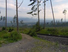 Szlak ze Starego Smokowca (Star Smokovec) na Smokowieckie Siodeko (Hrebienok) — wida tu zniszczony przez huragan las