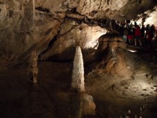 Jaskinia Bielska (Belianska jaskya) - charakterystyczne pagodowe stalagmity w Sali Palmowej (2)