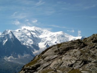 Masyw Mont Blanc widziany od pnocy