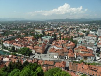 Widok z Ljubljanskiego gradu (zamku w Lublanie)
